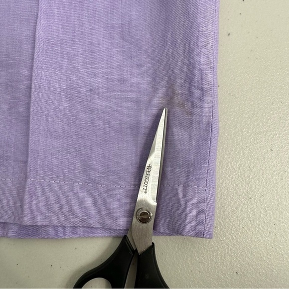 Wide Leg Pants Teatro Dei Sogni Linen Lavender Size 14 - Picture 11 of 12